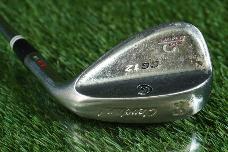 CLEVELAND GOLF CG12 SAND WEDGE ZIP GROOVES STEEL SHAFT RH 54 ~ CHROME