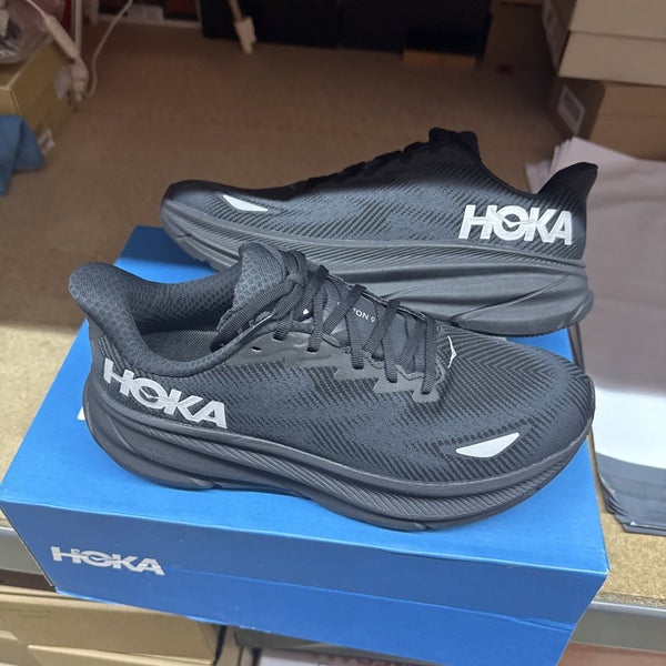 Hoka One One Clifton 9 1141470-BBLC Men's 9 Black Gore-Tex Running Shoes DDK292