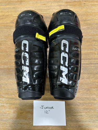 Junior CCM Tacks AS 580 12" Shin Pads (Used)