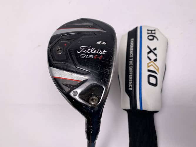 Titleist 913 H 5 Hybrid 24* Diamana Red M+60 HY 60g Senior Graphite Mens RH