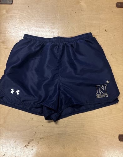 Under Armour Jogger Running Short With Liner Women's Small Navy Team Issued 3”