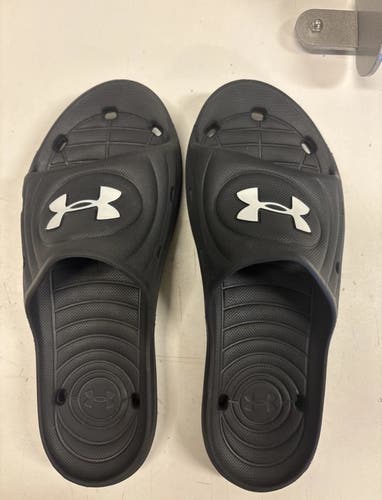Under Armour UA Locker IV Slides, Unisex Sandals, Pool & Workout Slide Size 10