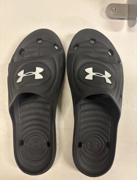 Under Armour UA Locker IV Slides, Unisex Sandals, Pool & Workout Slide Size 10