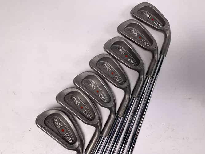 Ping Eye 2 + Iron Set 3-9 Red Dot 1* Flat KT-Shaft Regular Steel Mens RH