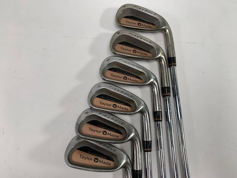TaylorMade Firesole Iron Set 3-9 S-90 Stiff Steel Mens RH No 5 iron