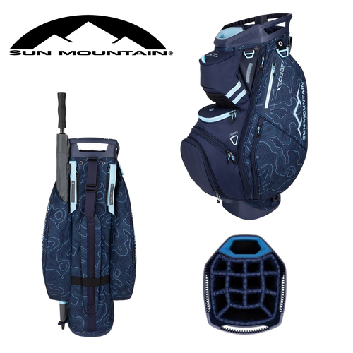 Sun Mountain C-130 Cart Bag: Topo Navy-River