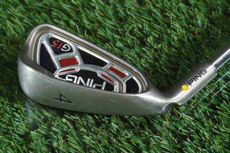 PING G15 4 IRON AWT STEEL STIFF FLEX YELLOW DOT LEFT HANDED LH ~ L@@K!!