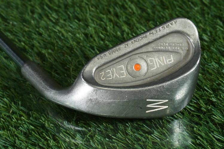 PING EYE 2 PITCHING WEDGE "W" KARSTEN STEEL ZZ LITE STIFF ORANGE DOT RH ~ L@@K!!