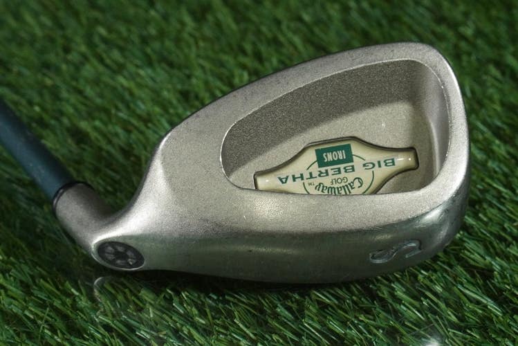 CALLAWAY BIG BERTHA IRONS SAND WEDGE "S" GRAPHITE LADIES GEMS WOMEN'S FLEX RH