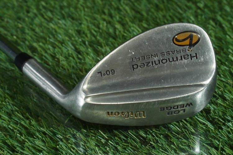 WILSON HARMONIZED BRASS INSERT LOB WEDGE STEEL SHAFT RH 60 ~ L@@K!!
