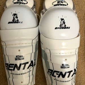 Slightly used youth hockey shin guards
