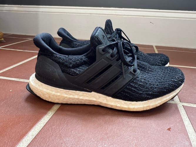 Black Unisex Size M 7.5 (W 8.5) Adult Adidas Ultraboost Shoes (Used)