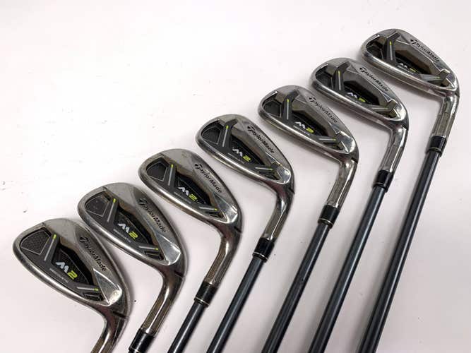 TaylorMade M2 2019 Iron Set 5-PW+AW REAX Regular Graphite Mens RH Midsize Grips