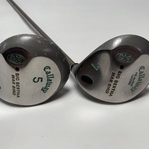 Callaway Big Bertha Warbird 5 & 7 Fairway Wood Set 18* 21* Ladies Gems RH