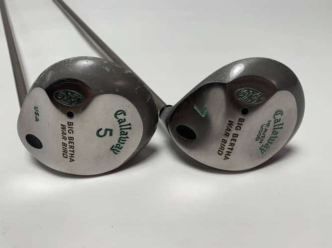 Callaway Big Bertha Warbird 5 & 7 Fairway Wood Set 18* 21* Ladies Gems RH