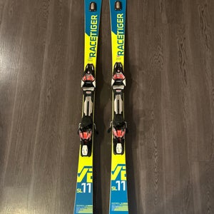 Unisex 2018 Volkl 155 cm Racing Racetiger SL Skis With Bindings Max Din 12 (Used)