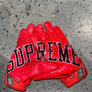RARE SUPREME Nike Vapor Jet Gloves RED ADULT SMALL (Used Great)