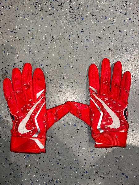 RARE SUPREME Nike Vapor Jet Gloves RED ADULT SMALL (Used Great