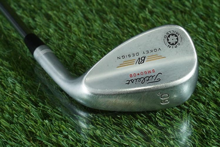 TITLEIST BV VOKEY DESIGN SPIN MILLED LOB WEDGE TRUE TEMPER WEDGE FLEX RH 60 8