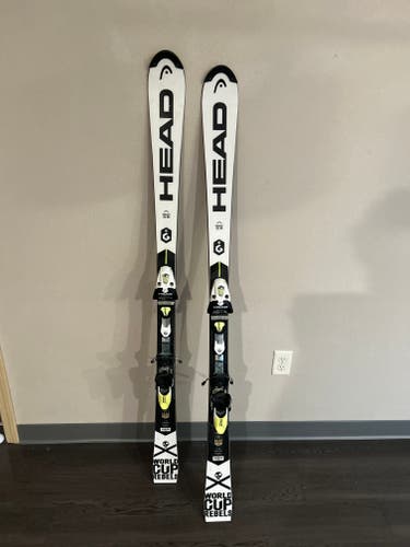 Unisex 2016 HEAD 155 cm Racing World Cup Rebels i.SL Skis With Bindings Max Din 16 (Used)