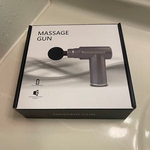 Gray Massage Gun - 4 Interchangeable Head/Shapes