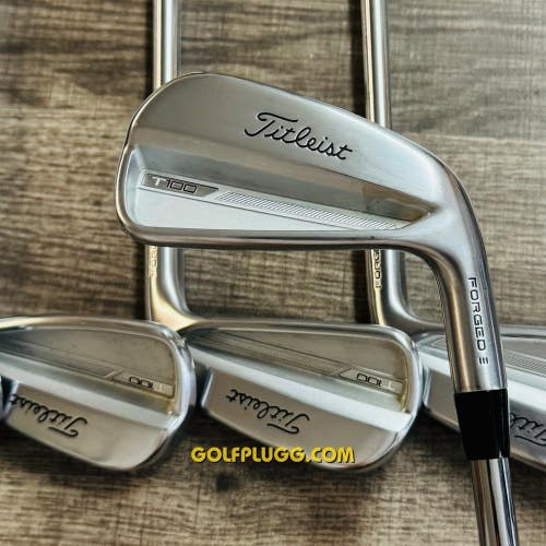 +3/4 2023 Titleist T100 Iron Set 4-PW / Project X Steel, Extra Stiff Flex (410)