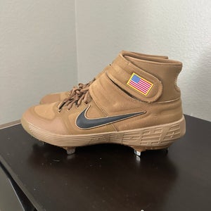 RARE FIND Home Of The Brave Nike Alpha Huarache Elite 2 Metal (New) M 12.5