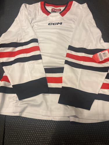 CCM Chicago Blackhawks Style White Game Jersey