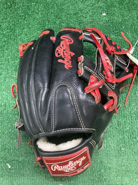 Black Rawlings Pro Preferred RH Infield Baseball Glove 11.75" (Used)