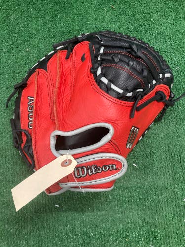 Black Wilson A500 RH Catcher's Baseball Glove 32" (Used)