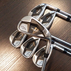 RIGHT HAND CALLAWAY ROGUE ST MAX GOLF IRON SET 5-PW STEEL ELEVATE REGULAR