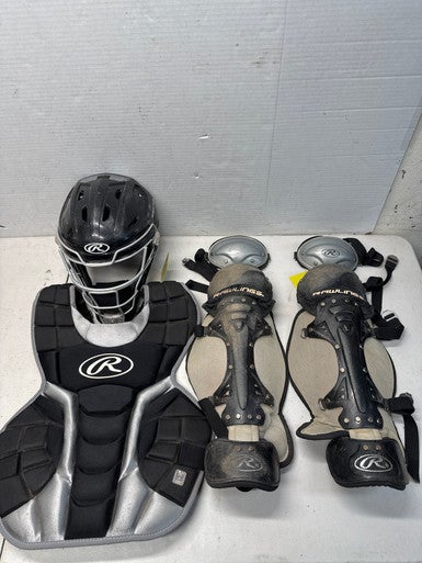 Used Rawlings RENEGADE Catchers Chest Protector Black Junior 11835-S000196723