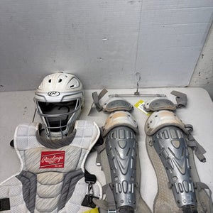 Used Rawlings CPV2NY-W/SIL Catchers Chest Protector White And Silver Youth 11835-S000196936