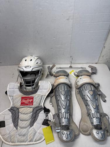 Used Rawlings CPV2NY-W/SIL Catchers Chest Protector White And Silver Youth 11835-S000196936