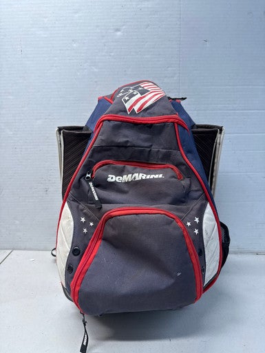 Used Demarini PLAYER BACKPACK BB/SB Player Backpack White/Red/Navy 11835-S000196949