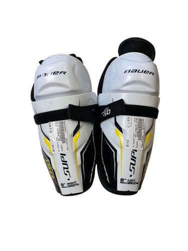 Used Bauer SUPREME 150 Junior Shin Guards White 8" 11706-S000358836