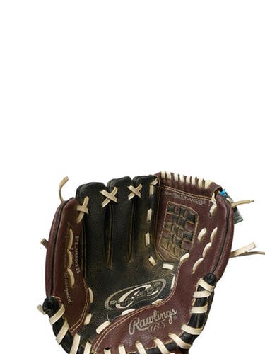 Used Rawlings LEFT HANDED TEE BALL BB/SB Glove T-ball Black 9" 11706-S000358981