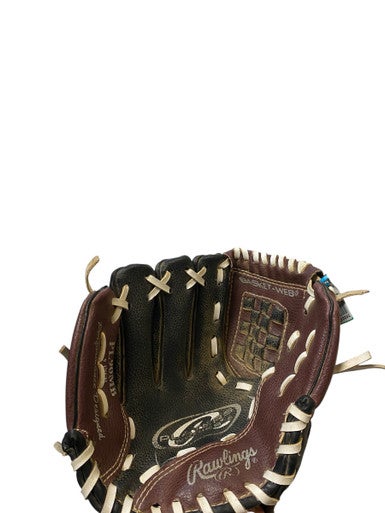 Used Rawlings LEFT HANDED TEE BALL BB/SB Glove T-ball Black 9" 11706-S000358981