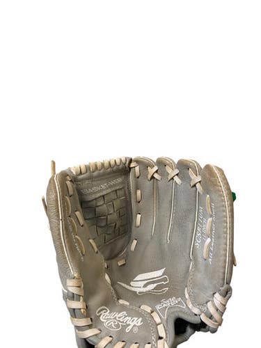 Used Rawlings SCSB110M RH Throw Fastpitch Gloves Grey 11" 11706-S000358969