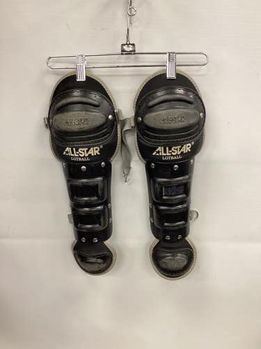 Used All-Star LGTBALL Catchers Leg Guards Black T-Ball 11851-S000035351