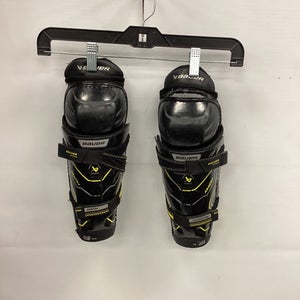 Used Bauer SUPREME Junior Shin Guards Black 10" 11851-S000035322