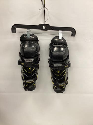 Used Bauer SUPREME Junior Shin Guards Black 10" 11851-S000035322