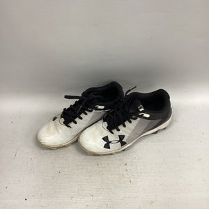Used Under Armour BASEBALL CLEAT BB/SB Cleats Black And White Junior 03.5 11851-S000035315