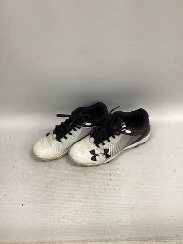 Used Under Armour BASEBALL CLEAT BB/SB Cleats Black And White Junior 03.5 11851-S000035315