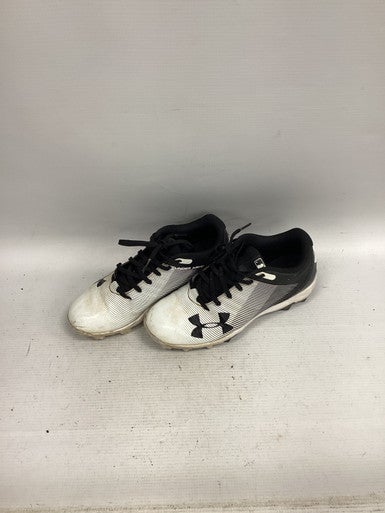 Used Under Armour BASEBALL CLEAT BB/SB Cleats Black And White Junior 03.5 11851-S000035315