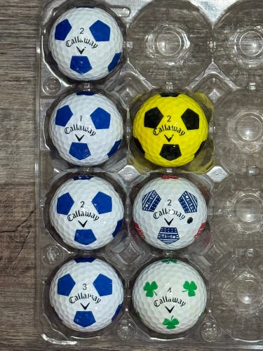7 Callaway Chrome Soft and ERC Soft Golf Balls with Truvis Design
