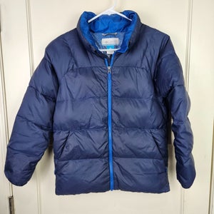 Columbia Boy's Down Puffer Jacket Full Zip Insulated Winter Size: M (10/12) Blue