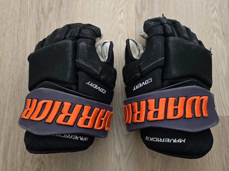 Warrior QRE 10 Pro Stock Gloves Size 14" Kansas City Mavericks