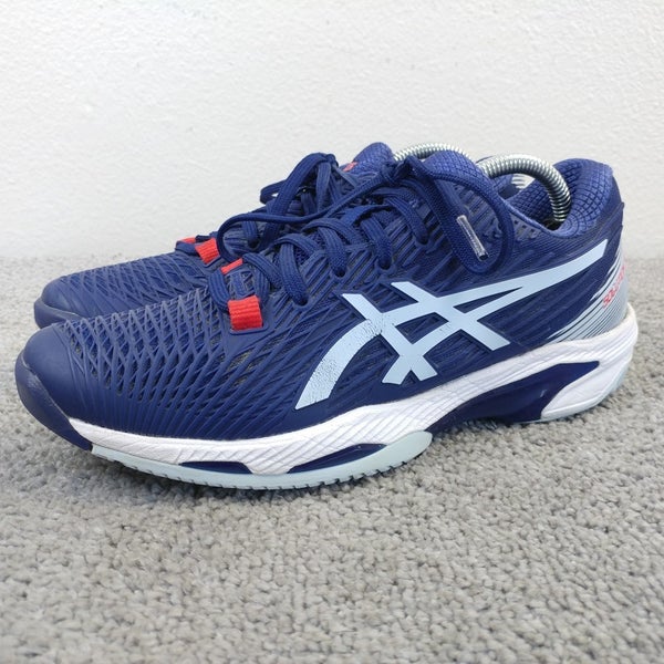 ASICS Solution Speed FlyteFoam 2 Womens Size 6.5 Tennis Shoes Blue Low Top