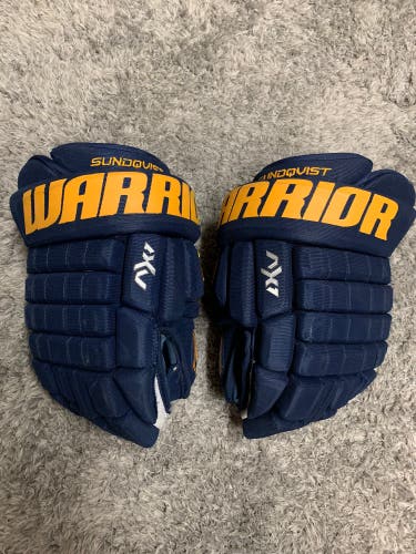 Warrior Franchise AX1 Pro Stock Hockey Gloves 13N Sundqvist St Louis Blues